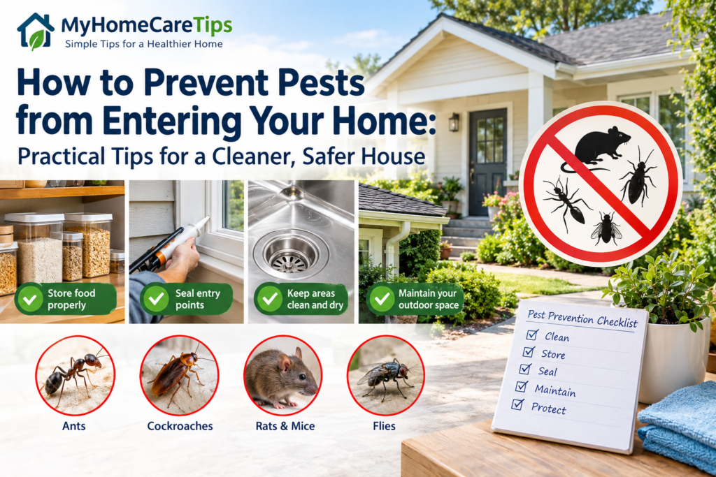 how to prevent pest from entering your home-myhomecaretips logo